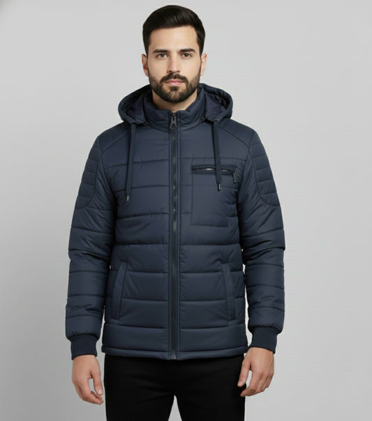 Men’s Premium Hooded Winter Puffer Jacket – Warm & Stylish
